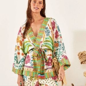 NEW FARM RIO Fruits Queen Scarf Kimono Size XS